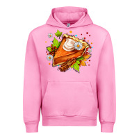 Fuchsia Pink pumpkin pie with daisies and cinnamon Urban Hoodie - AdoDesignShop