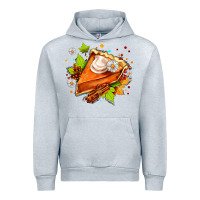 Heather Grey pumpkin pie with daisies and cinnamon Urban Hoodie - AdoDesignShop