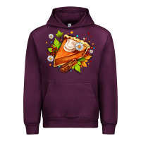 Mauve Wine pumpkin pie with daisies and cinnamon Urban Hoodie - AdoDesignShop