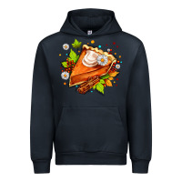 Navy pumpkin pie with daisies and cinnamon Urban Hoodie - AdoDesignShop