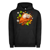 Pigment Black pumpkin pie with daisies and cinnamon Urban Hoodie - AdoDesignShop