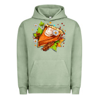 Pigment Oil Green pumpkin pie with daisies and cinnamon Urban Hoodie - AdoDesignShop