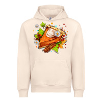 Sandshell pumpkin pie with daisies and cinnamon Urban Hoodie - AdoDesignShop