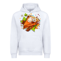White pumpkin pie with daisies and cinnamon Urban Hoodie - AdoDesignShop