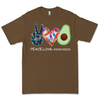 Cacao PEACE LOVE AVOCADOS Premium Tee - Bettercallsaul