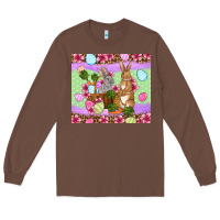 Chestnut Easter eggs bunnys basket Long Sleeve Tee - OliviaCreatesArt