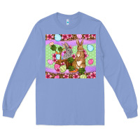 Colony Blue Easter eggs bunnys basket Long Sleeve Tee - OliviaCreatesArt