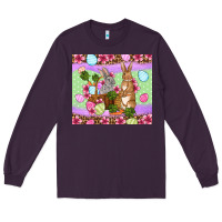 Plum Easter eggs bunnys basket Long Sleeve Tee - OliviaCreatesArt