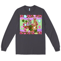 Smoke Easter eggs bunnys basket Long Sleeve Tee - OliviaCreatesArt