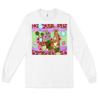 White Easter eggs bunnys basket Long Sleeve Tee - OliviaCreatesArt