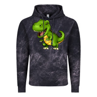 Cloud Black Cartoon T-Rex Vintage Hoodie - HowdyJamesFarm