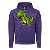 Cloud Purple Cartoon T-Rex Vintage Hoodie - HowdyJamesFarm