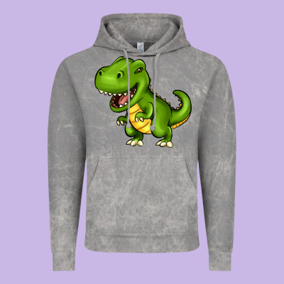 Cartoon T-rex Vintage Hoodie Designed By Howdyjamesfarm