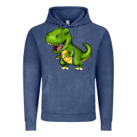 Vintage Denim Cartoon T-Rex Vintage Hoodie - HowdyJamesFarm