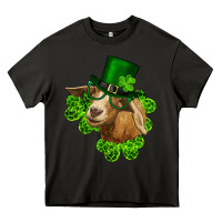 Asphalt st. patrick's day goat clovers and leprechaun hat Heavy Core Tee - RanaPortraitStore