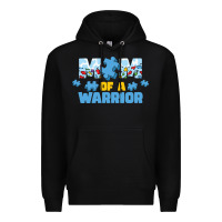 Black LIL Autism Mom Premium Hoodie - CowhideDigitalArt