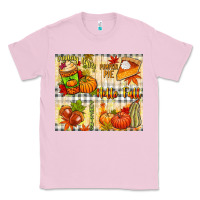 Bubblegum Pink Hello Fall pumpkins Classic Tee - NancyCooperArtShop