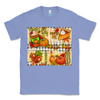 Colony Blue Hello Fall pumpkins Classic Tee - NancyCooperArtShop