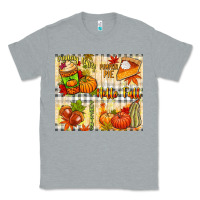 Heather Grey Hello Fall pumpkins Classic Tee - NancyCooperArtShop