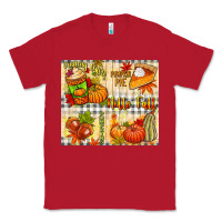 Red Hello Fall pumpkins Classic Tee - NancyCooperArtShop