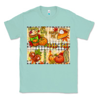 Seafoam Hello Fall pumpkins Classic Tee - NancyCooperArtShop