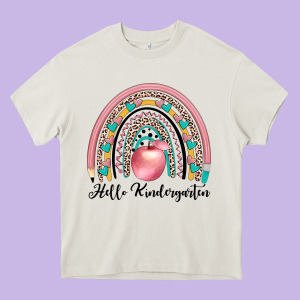 Hello Kindergarten Heavy Core Tee Designed By Jahusdesignshop