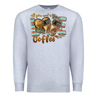 Heather Grey all you need is love coffee Premium Sweatshirt - BarkalooDesign