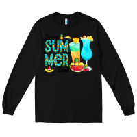 Black sweet summer time pineapple Long Sleeve Tee - CowCowDesign