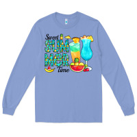 Colony Blue sweet summer time pineapple Long Sleeve Tee - CowCowDesign