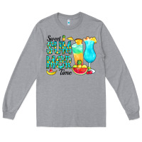 Heather Grey sweet summer time pineapple Long Sleeve Tee - CowCowDesign