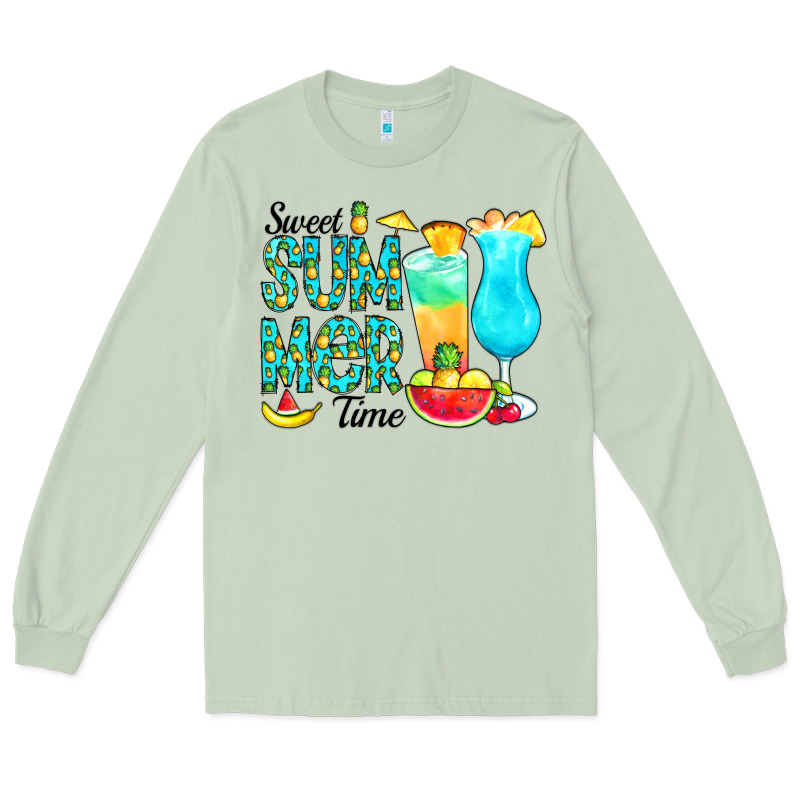 Sweet Summer Time Pineapple Long Sleeve Tee by CowCowDesign | Teevron