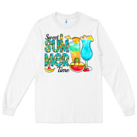 White sweet summer time pineapple Long Sleeve Tee - CowCowDesign