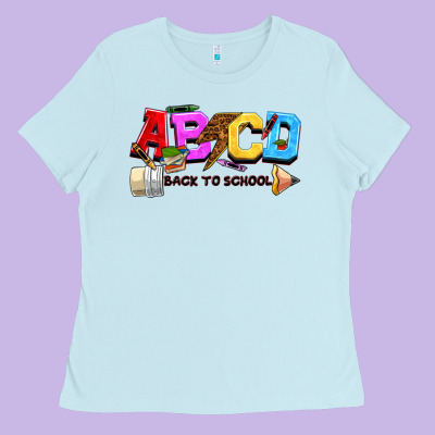 Abcd Back To School Ladies Tee Designed By Nancycooperartshop