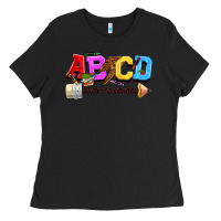 Black abcd back to school Ladies Tee - NancyCooperArtShop