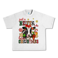 Lunar Rock just a heifer who loves christmas cow Urban Heavy Tee - CowGirlArtShop