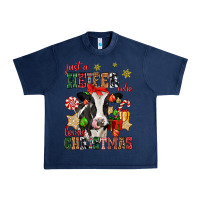 Just A Heifer Who Loves Christmas Cow Urban Heavy Tee | Teevron