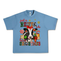 Pebble Blue just a heifer who loves christmas cow Urban Heavy Tee - CowGirlArtShop