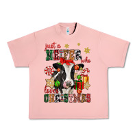 Salmon just a heifer who loves christmas cow Urban Heavy Tee - CowGirlArtShop