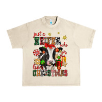 Sandshell just a heifer who loves christmas cow Urban Heavy Tee - CowGirlArtShop