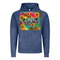 Vintage Denim Mom rainbow sunflower Vintage Hoodie - CowGirlArtShop