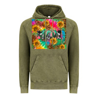 Vintage Olive Mom rainbow sunflower Vintage Hoodie - CowGirlArtShop