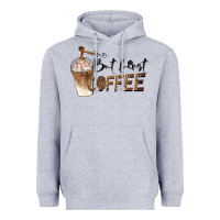 Heather Grey but first coffee Heavyweight Hoodie - BarkalooDesign