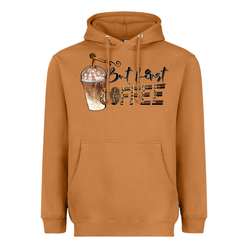 But First Coffee Heavyweight Hoodie by BarkalooDesign | Teevron