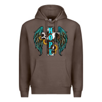 Coffee Western Wings Cross Hope Premium Hoodie - RanaPortraitStore