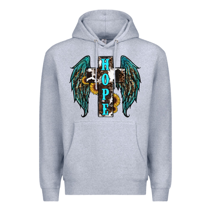 Western Wings Cross Hope Premium Hoodie by RanaPortraitStore | Teevron