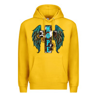 Lemon Western Wings Cross Hope Premium Hoodie - RanaPortraitStore