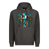Smoke Western Wings Cross Hope Premium Hoodie - RanaPortraitStore