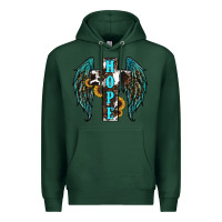 Sports Green Western Wings Cross Hope Premium Hoodie - RanaPortraitStore