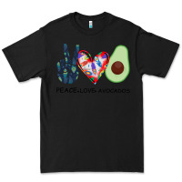 Black PEACE LOVE AVOCADOS Premium Tee - Bettercallsaul