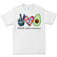 White PEACE LOVE AVOCADOS Premium Tee - Bettercallsaul